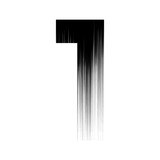 NUMBER MADE OF BLACK GRADIENT PATTERN OF SEAMLESS VERTICAL LINES : 1 ONE