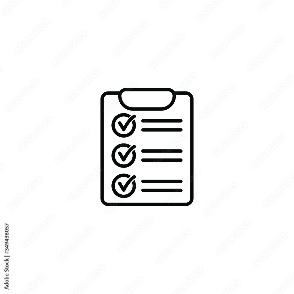 Clipboard with checklist icon, symbol for web site and app design. Vector illstration. Clipboard with checklist icon, symbol for web site and app design. Vector illstration.