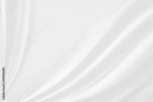 Elegance Abstract soft focus wave white fabric use for background or wallpaper.