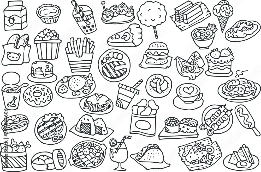 food illustration Cartoon Series 
