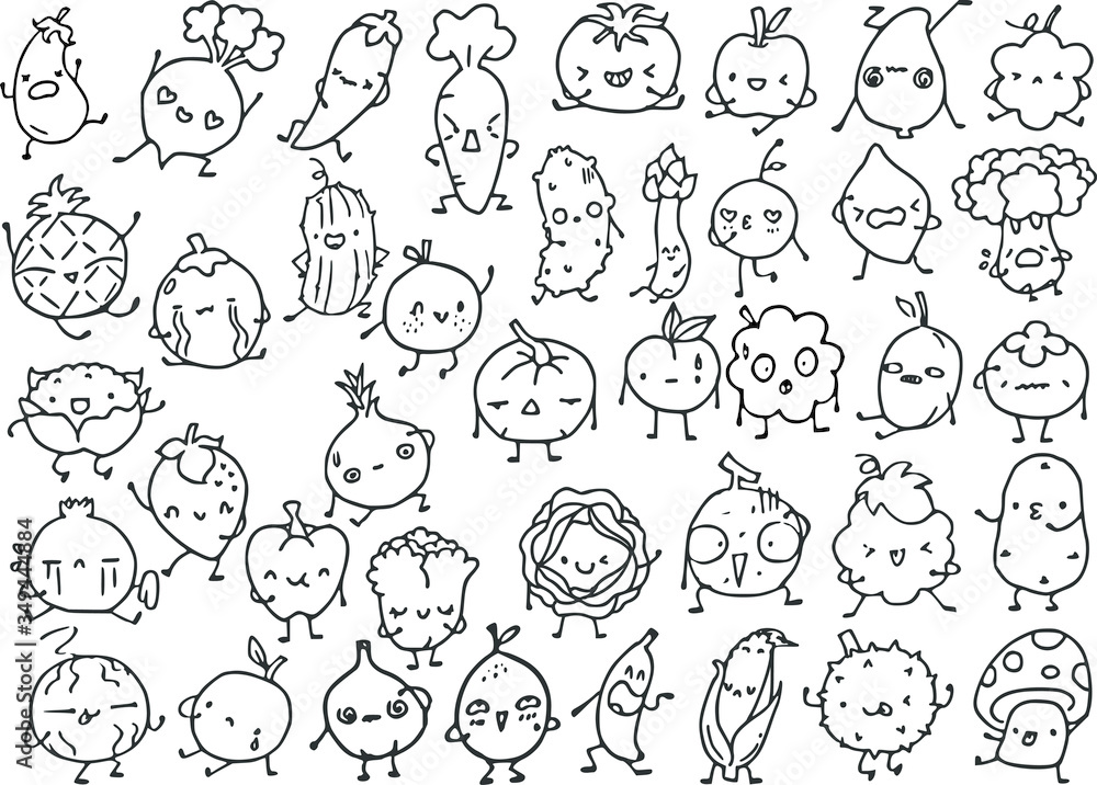 Cartoon Vegetable Emoji Series