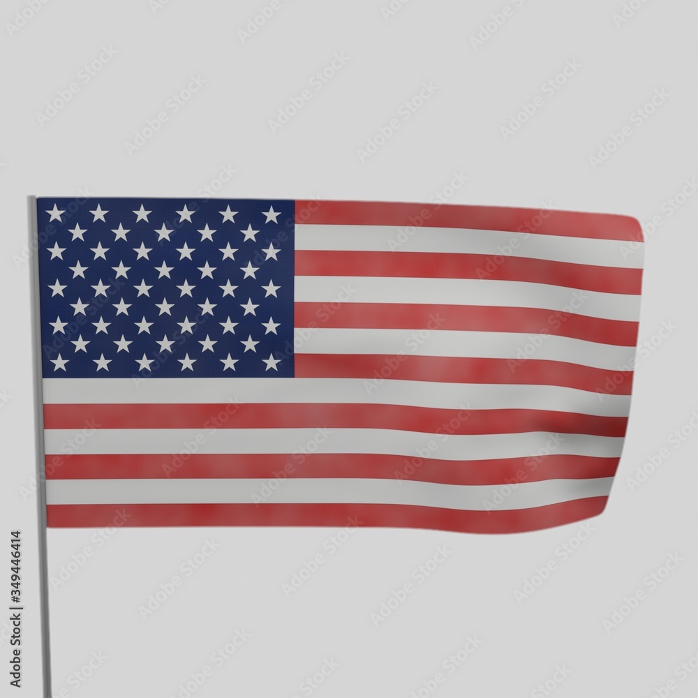Obraz premium American Flag In The Wind
