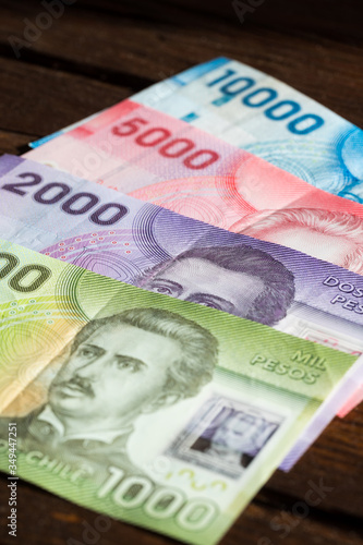 Money from Chile, Various banknotes all pesos