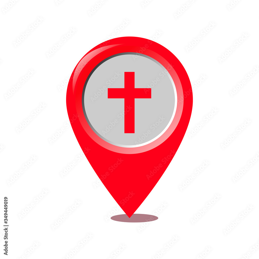 pointer cross religion icon pointer cross religion icon
