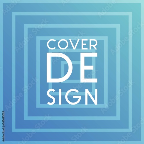 Cover Design with geometric shape and gradient color