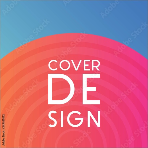 Cover Design with geometric shape and gradient color