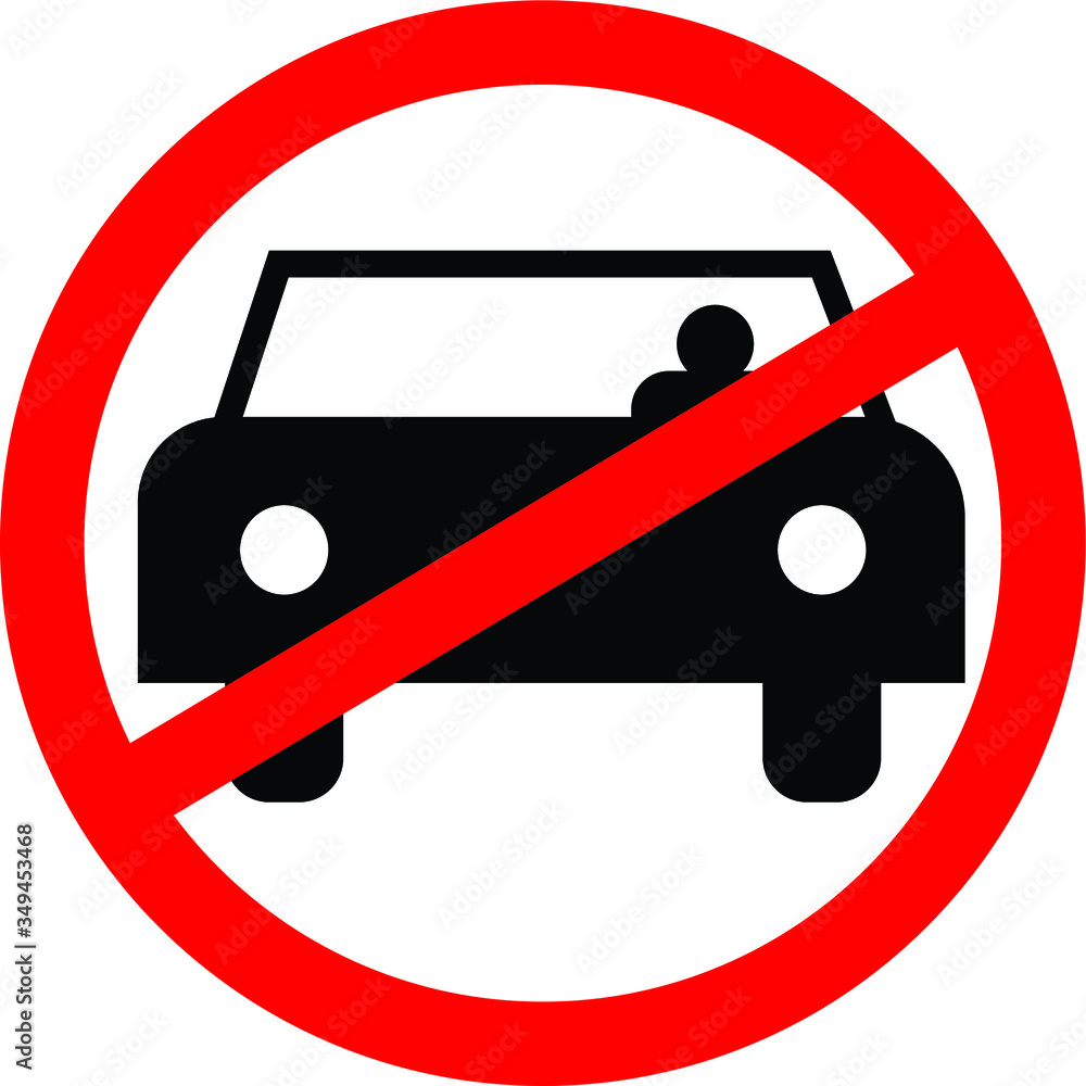 Vecteur Stock Do not park car,Stop No entry sign and symbol,traffic