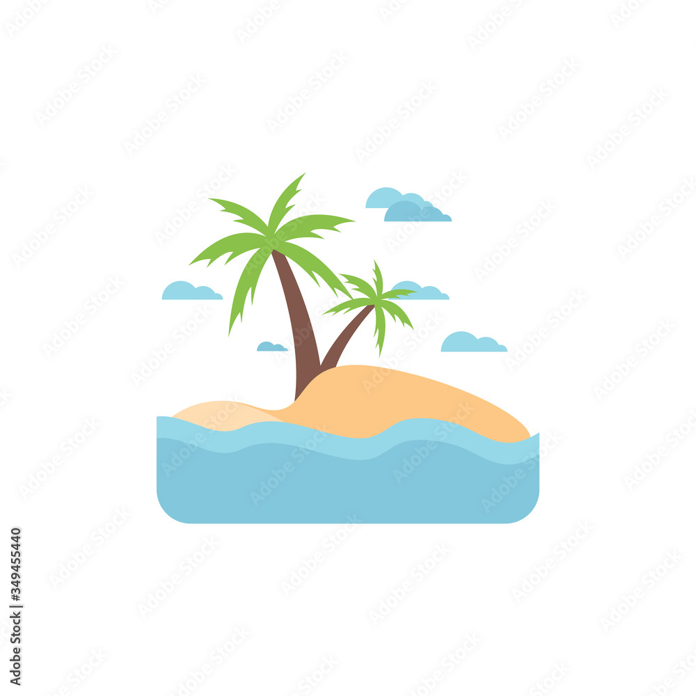 Beach graphic design template vector isolated