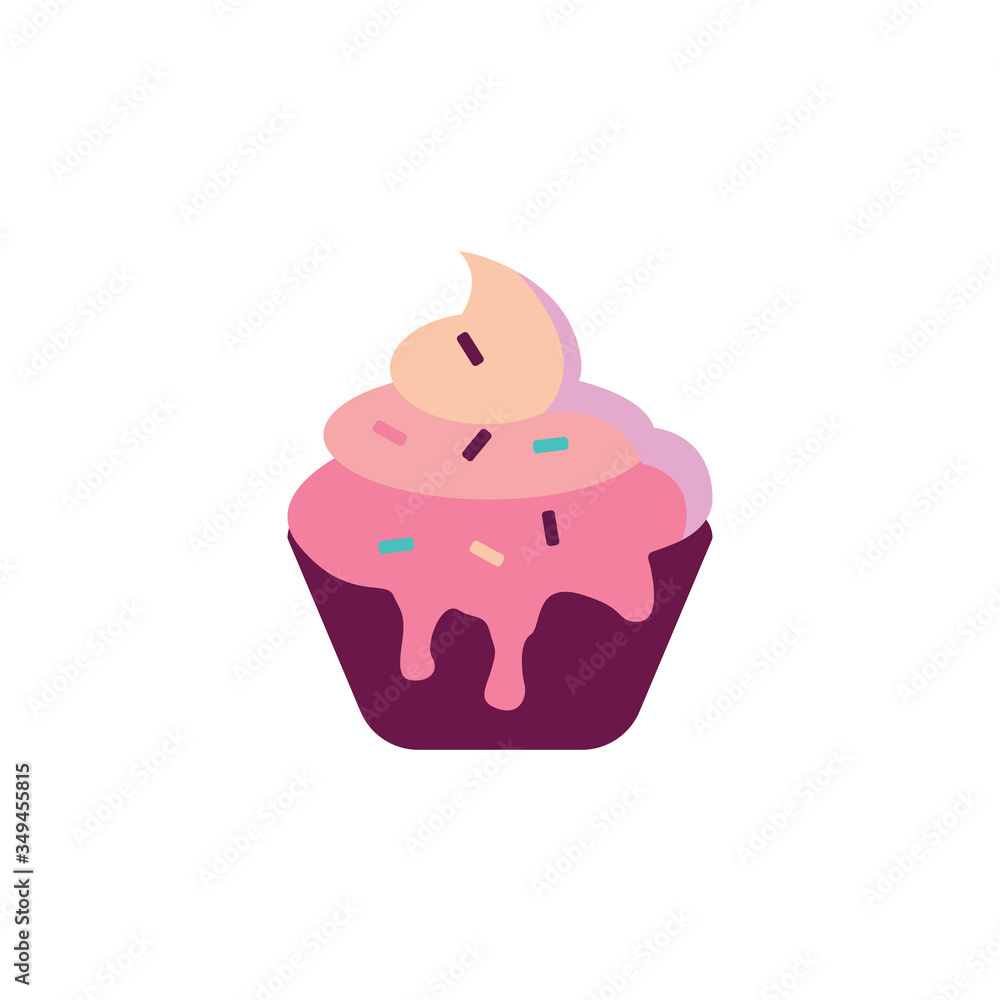 Cupcake graphic design template vector isolated Cupcake graphic design template vector isolated