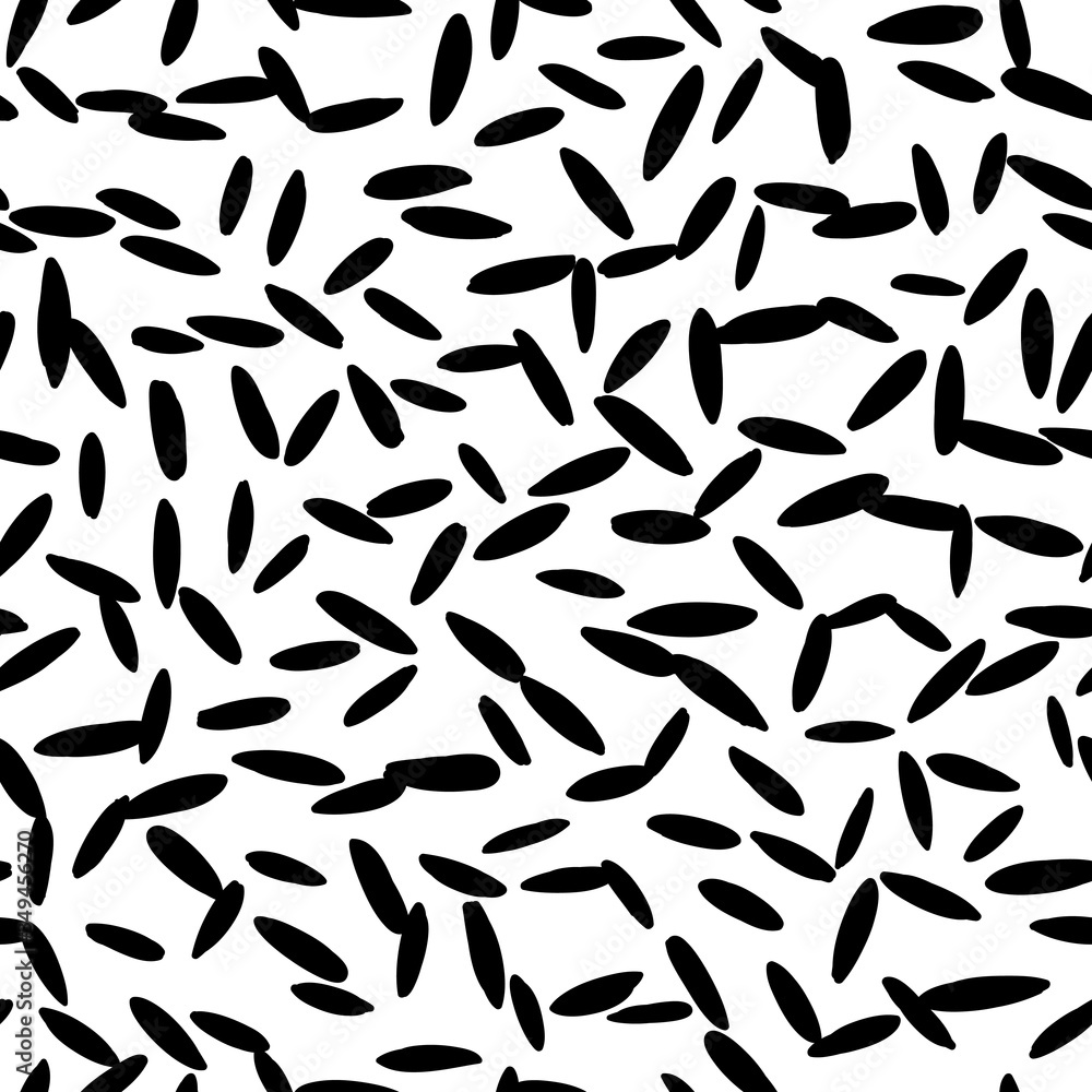 Hand drawn rice vector seamless pattern