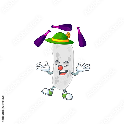 Gemmatimonadetes mascot cartoon design playing Juggling on circus photo