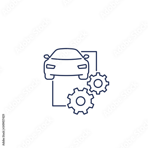 car maintenance, service line icon © nexusby