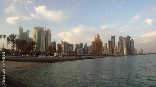 Wallpaper Mural A right to left pan over the West Bay business district in Doha, Qatar Torontodigital.ca