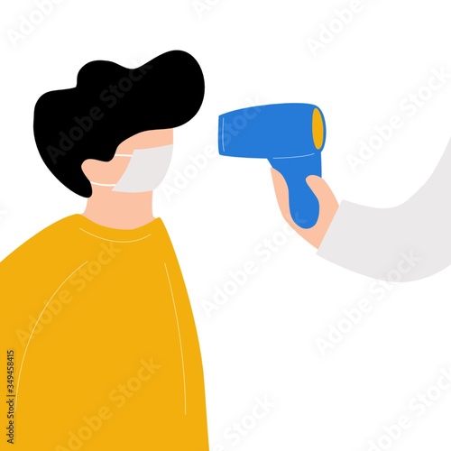 Men check up temperature
