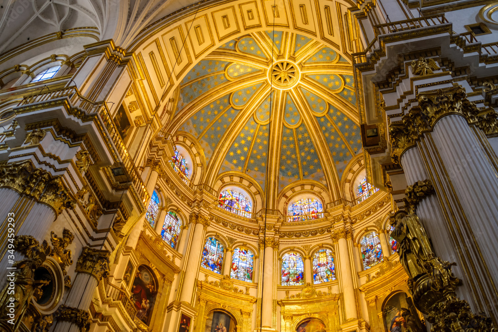 interior dome Granada Cathedral Spain