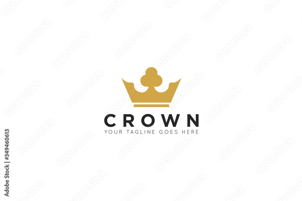 Fototapeta premium crown logo and royal icon vector illustration design template