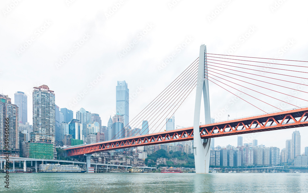 Naklejka premium Chongqing Qiansimen Bridge