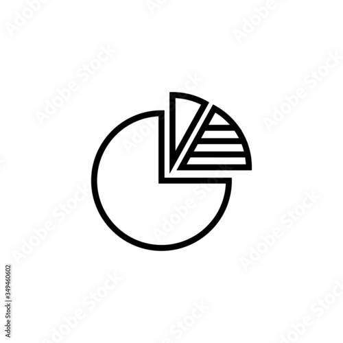 Image icon- Vector circle graph in outline style on white background