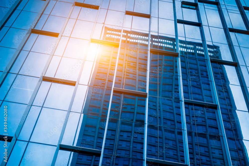 Obraz premium office building window close up.