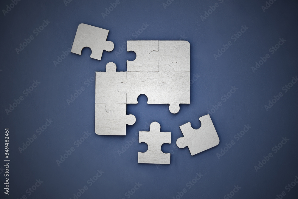 Puzzle on a dark background. Abstract, black Puzzle on a dark background. Abstract, black