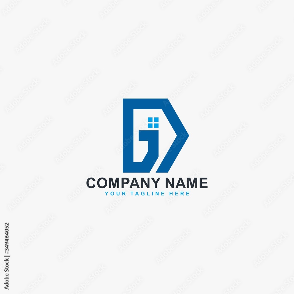 Letter DG logo design vector. Real estate abstract symbol. Monogram D-type logo. Outline the home icon vector. Letter DG logo design vector. Real estate abstract symbol. Monogram D-type logo. Outline the home icon vector.