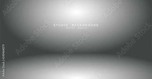White grey gradient studio room background. Vector EPS 10
