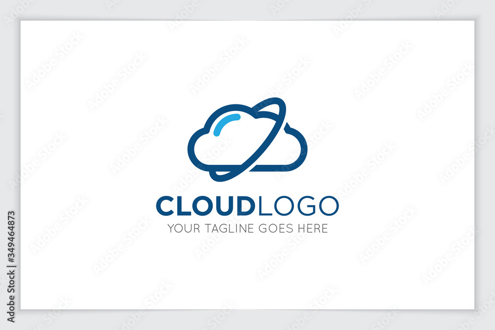 cloud tech logo and icon vector illustration design template cloud tech logo and icon vector illustration design template