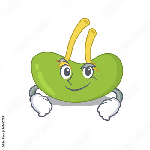 A cute arrogant caricature design of spleen having confident gesture