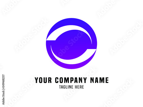 Abstract Logo Vector Gradient Blue