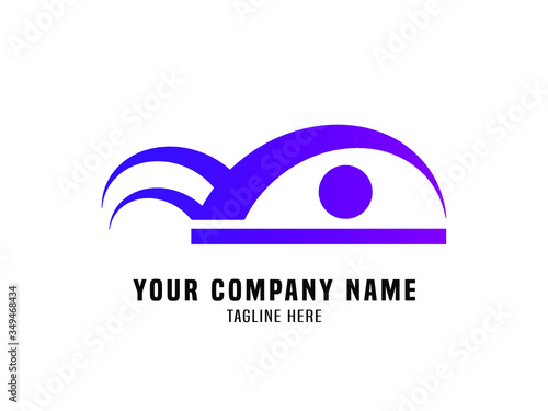 Abstract Logo Vector Gradient Blue