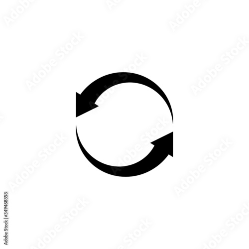 Refresh Icon in black flat design on white background
