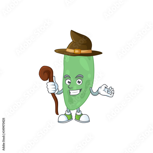 sneaky and tricky Witch thermus thermophilus cartoon drawing concept