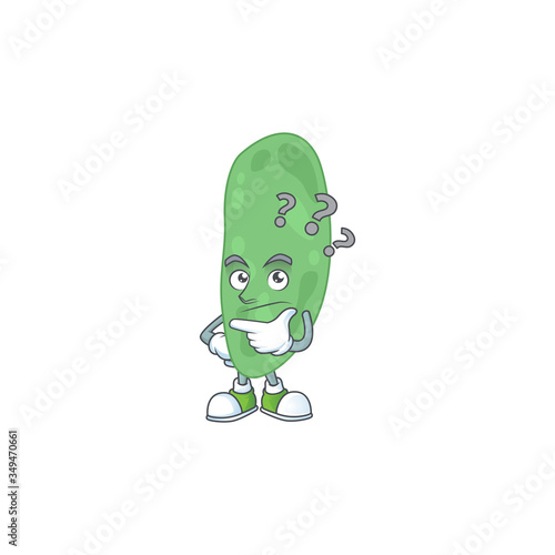 mascot design concept of thermus thermophilus with confuse gesture