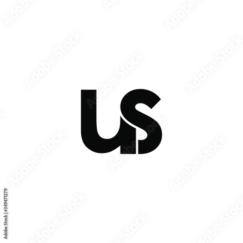 us letter original monogram logo design