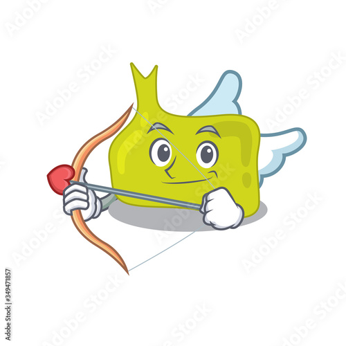 Pituitary in sweet romantic cupid cartoon drawing with arrow