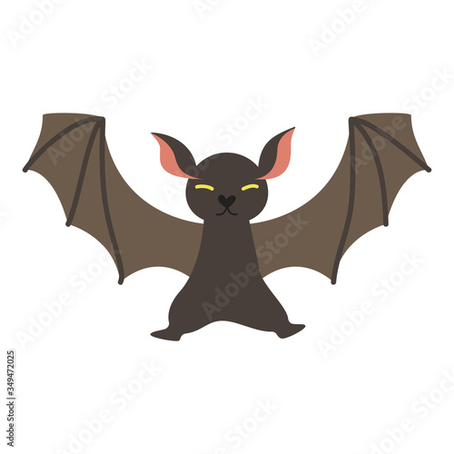 cute bat animal vector