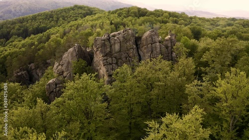 on the nature of the mountain forest rocks 
Dovbush rocks