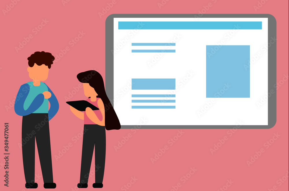 Fototapeta premium Digital communication, Flat design vector