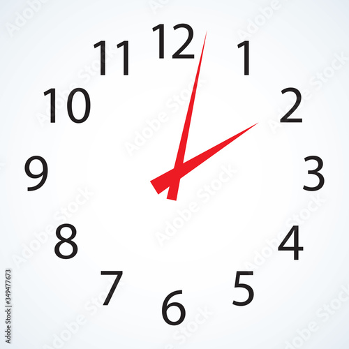 Clock face. Vector drawing icon