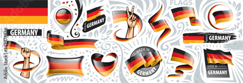 Vector set of the national flag of Germany