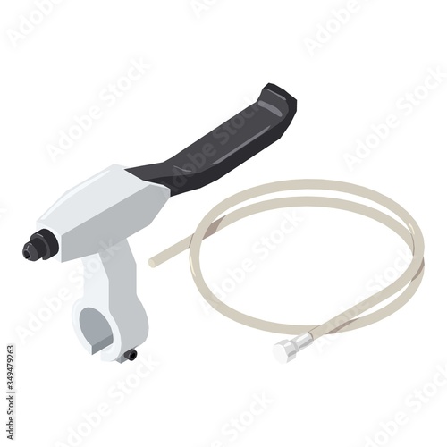 Brake component icon. Isometric illustration of brake component vector icon for web