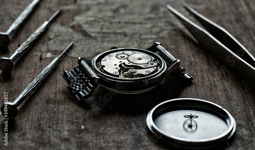 Mechanical watch repair, watchmaker's workshop