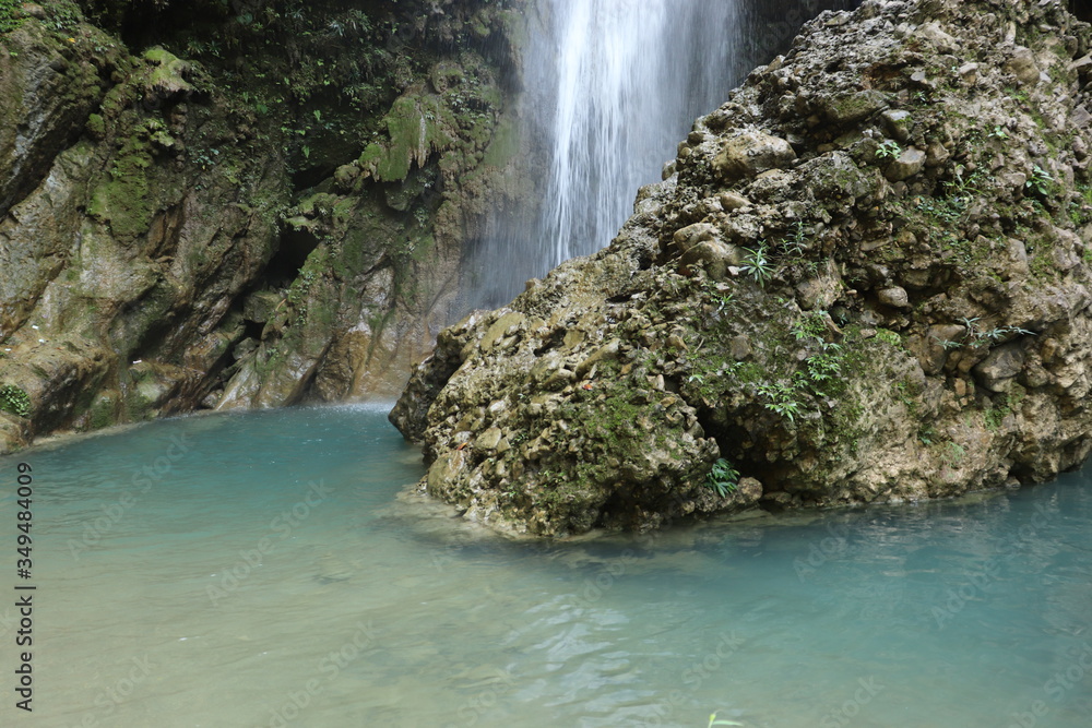 waterfall on the rocks waterfall on the rocks
