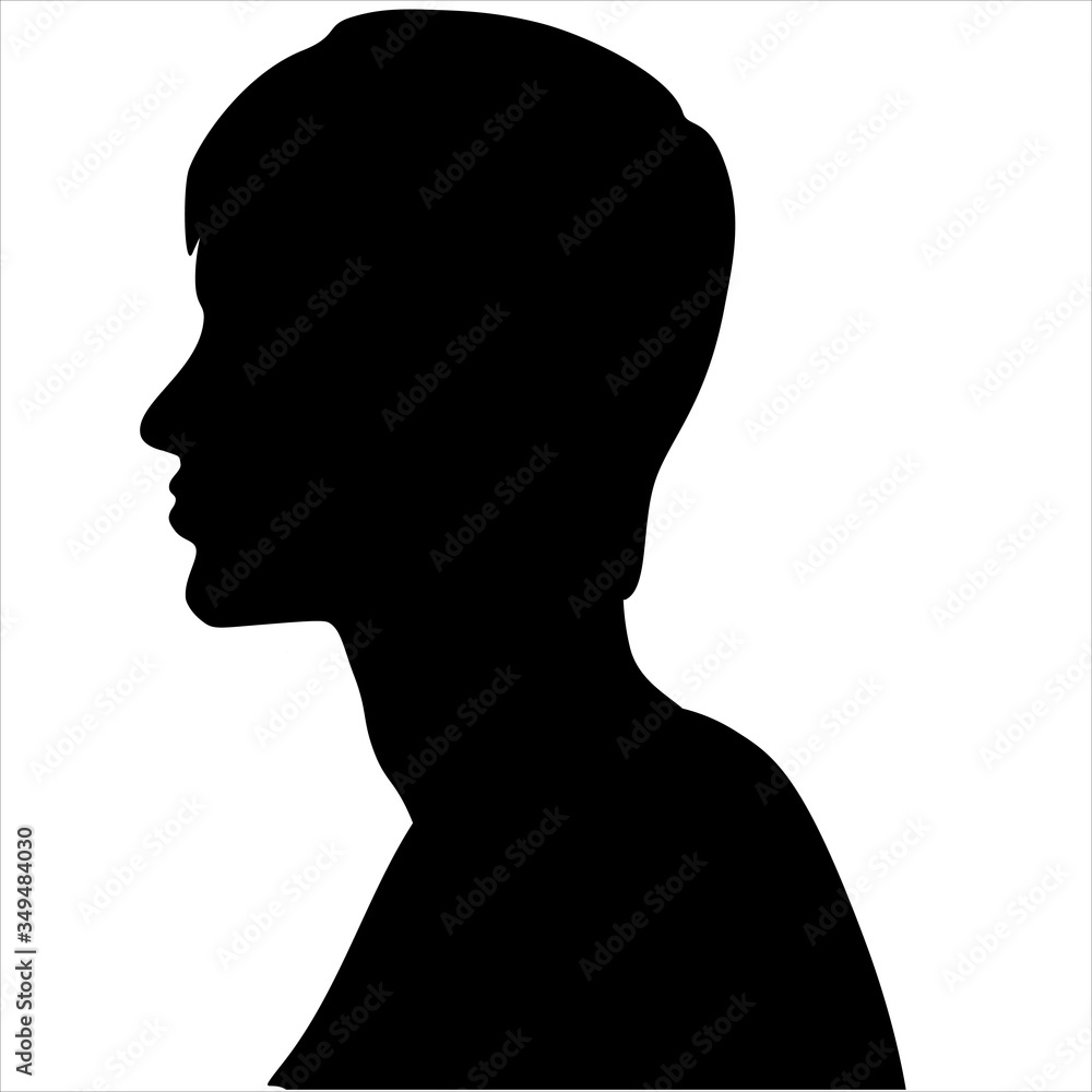 A silhouette of a person. isolated on a white background. A silhouette of a person. isolated on a white background.