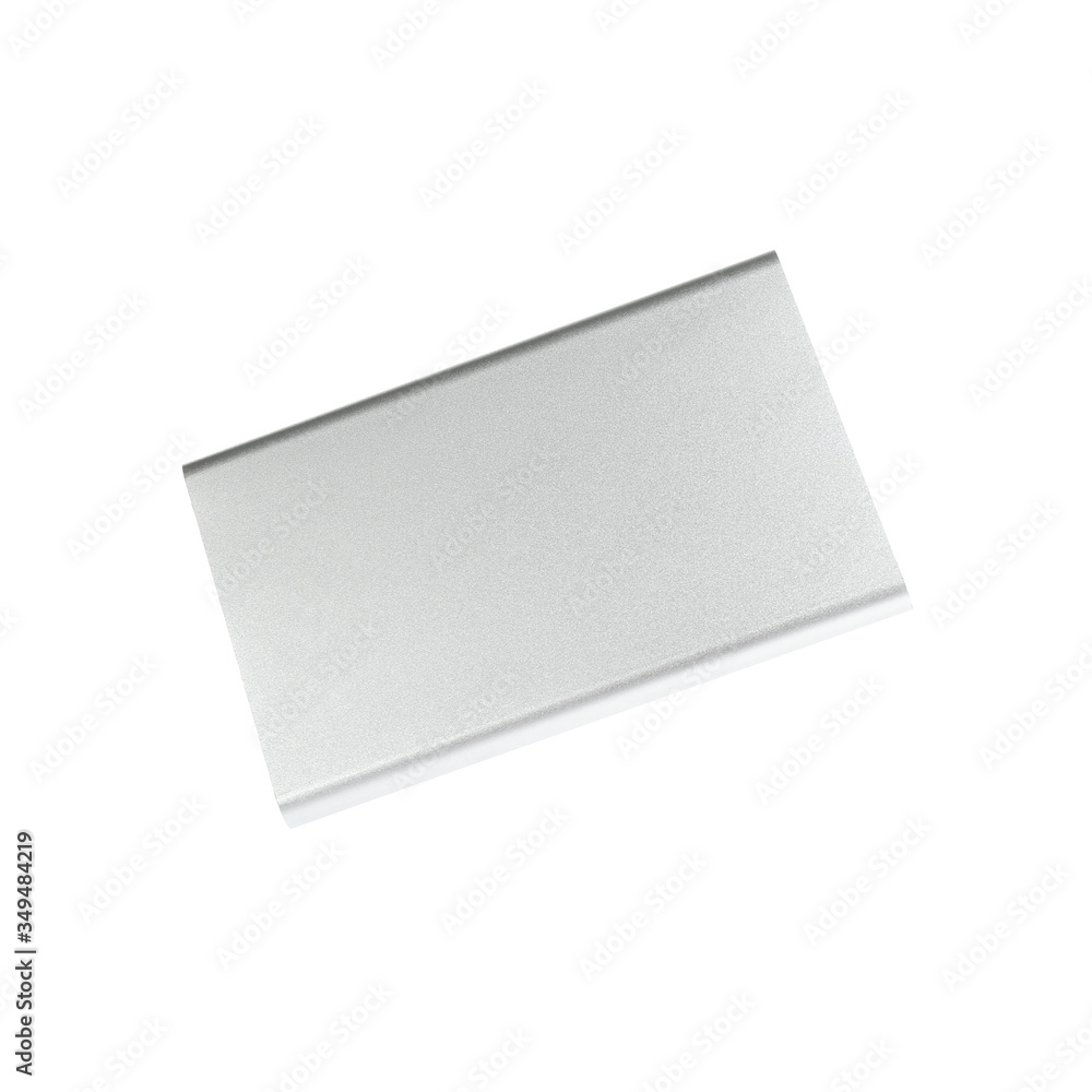Modern external portable charger isolated on white Modern external portable charger isolated on white