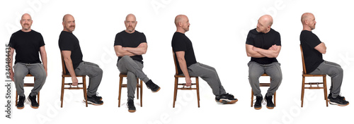 Man with sportswear sitting on a chair