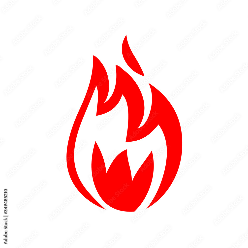 Illustration of fire against white background Illustration of fire against white background