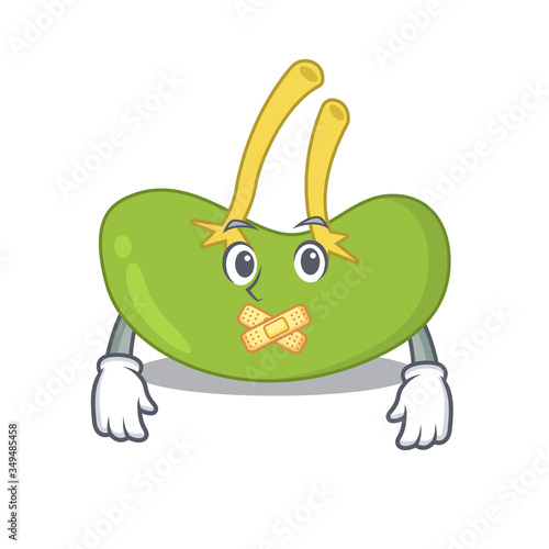 Spleen cartoon character style having strange silent face