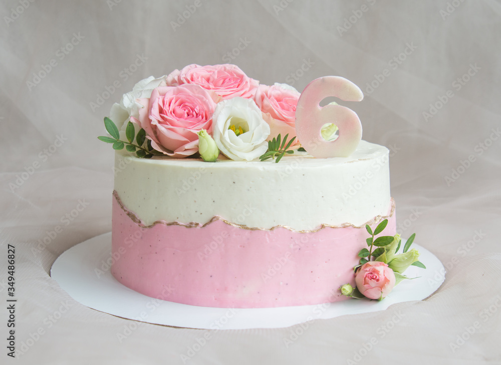 pink birthday cake with roses pink birthday cake with roses