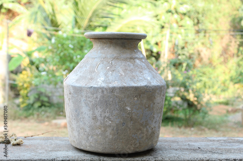 aluminum water container used in India © Kaushik